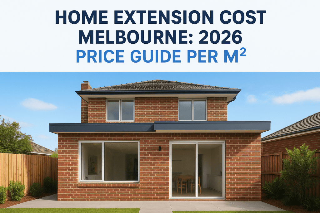 Home Extension Cost Melbourne: 2026 Price Guide Per m²