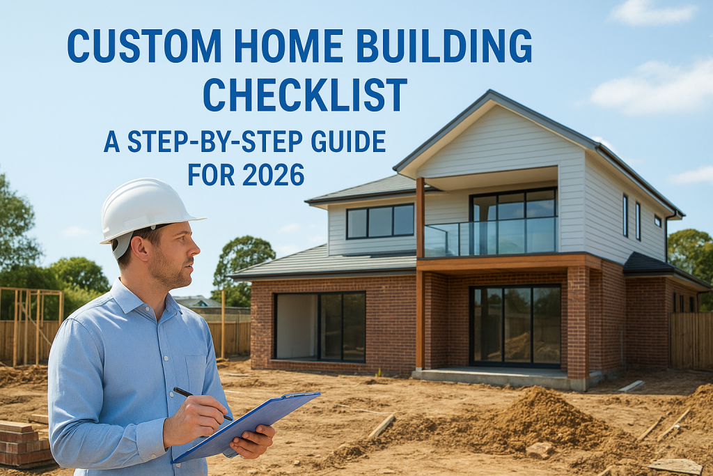 Custom Home Building Checklist: A Step-By-Step Guide For 2026
