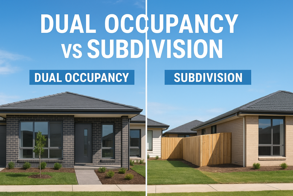 Dual Occupancy vs Subdivision: Key Differences in Victoria